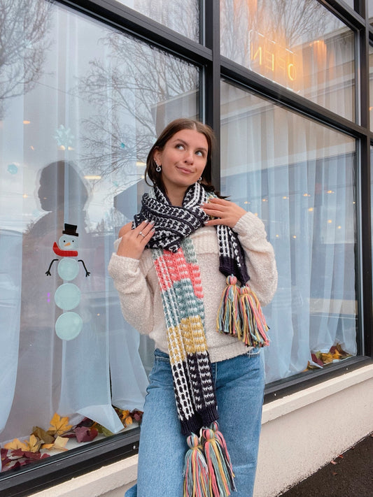 Colorful Tassle Scarf