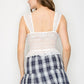 Lace Ruffled Trim Crop Cami