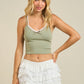 Contrast Layer Lace Trim Top