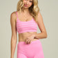 Pink Striped Bra