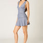 Pinstripe Drop Waist Mini Dress