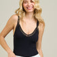 Lace Trim Strap Bodysuit