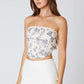 White Mini Leather Slit Skirt