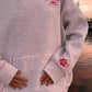 Pearl Grey Hibiscus Flowers Hoodie