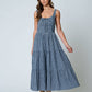 Plaid Front Tie Corset Dress