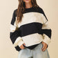 Contrast Panel Long Sleeve Slouchy