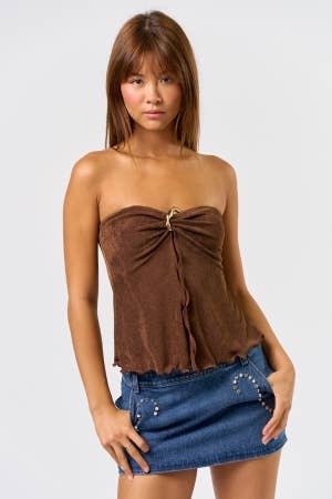 Tube Flyaway Top with Trim