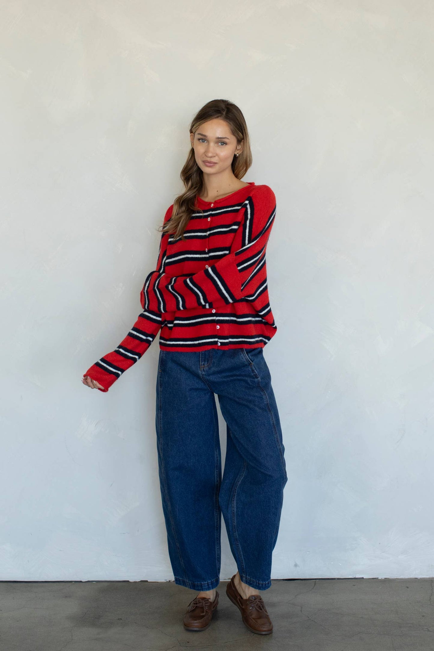 Piper Cardigan - Varsity Stripe