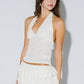 Emily Halter V Neck Top