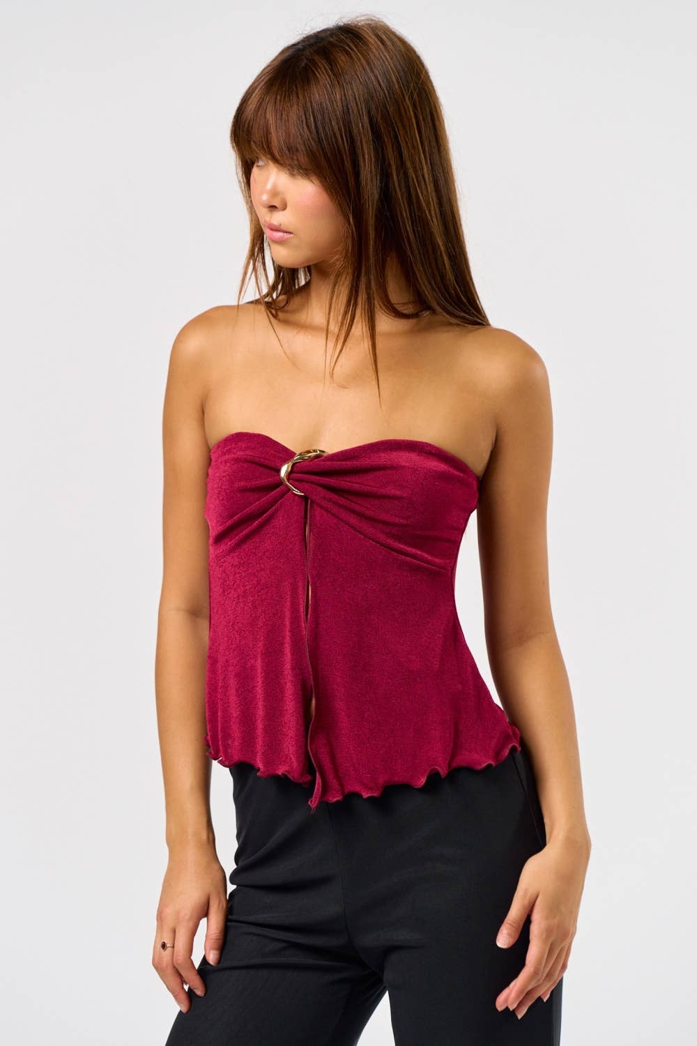 Tube Flyaway Top with Trim