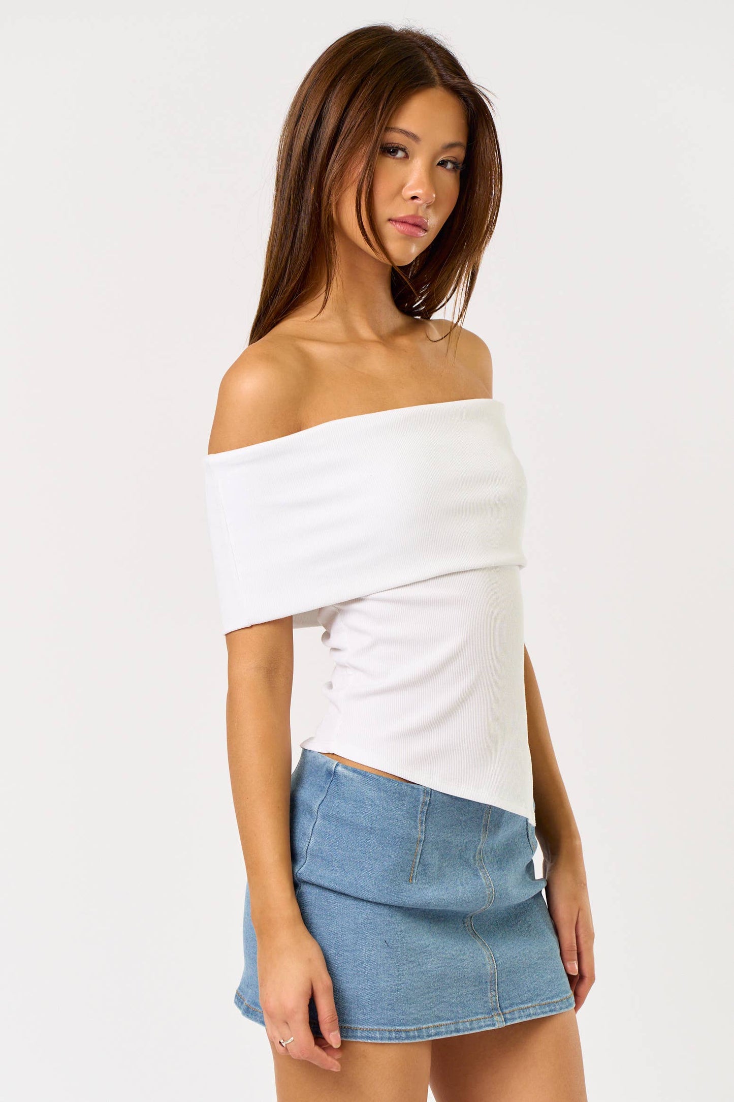 Aly Asymmetrical Off Shoulder Top