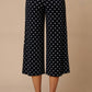 Polka Dot Foldover Crop Pants