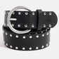 Metallic Studded Vegan Leather Belt