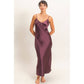 Satin V-Neck Slip Dress