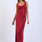Satin Ruched Bust Sleeveless Open Back