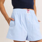 High Waisted Boxy Bow Shorts