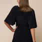 Deep V Flutter Dress
