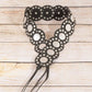 Concho Disc Link Vegan Leather Belt
