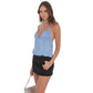 Pleated Babydoll Top in Light Blue
