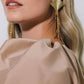 Cancale 18K Gold Non-Tarnish Geometric Tassel Drop Earrings