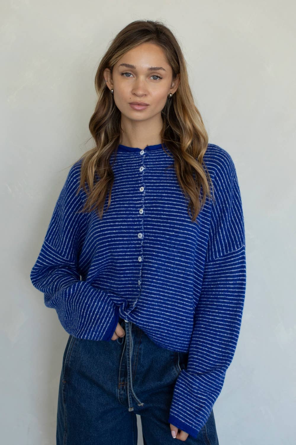 Piper Cardigan - Pin Striped
