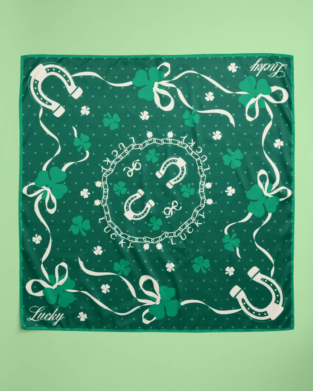 St Pattys Headscarf Bandana St Patrick's Day Shamrock Hair