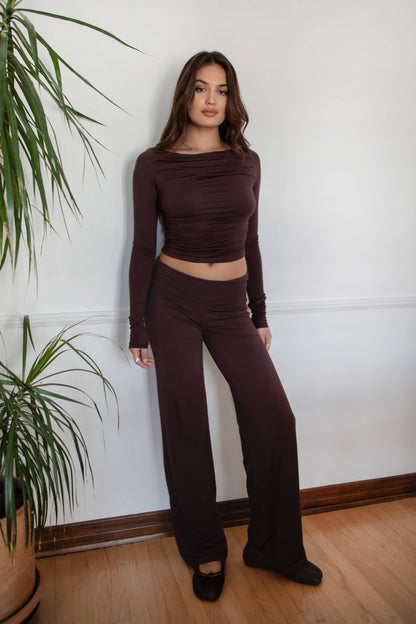 Sora Fold Over Straight Leg Leggings