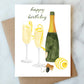 French 75 Champagne Birthday Card