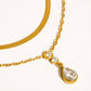 Dorielle 18K Gold Non-Tarnish Layered Teardrop Necklace