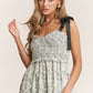 Empire Neck Line Floral Tiered Maxi Dress