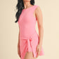 Sleeveless Wrap Tie Front Dress