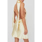 Halterneck Draped Mini Dress