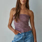 Knit Modal Nylon Spandex Seamless Jacquard Tube Top