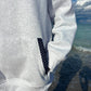 Pearl Grey Navy Blue Polka Dot Hoodie