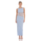 Cutout Lace Maxi Dress:Light Blue