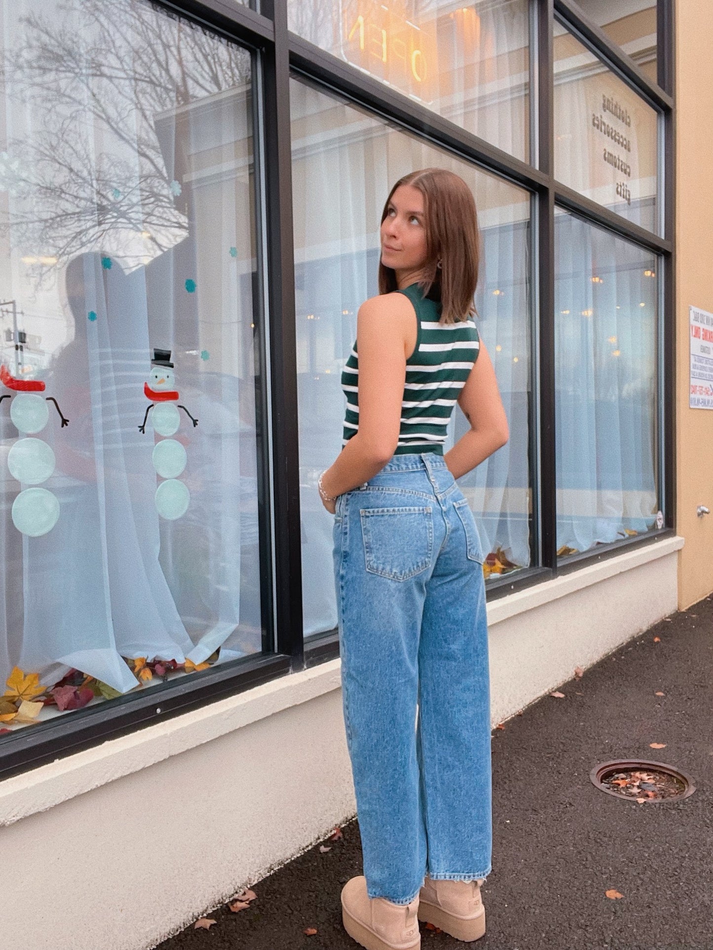 Stripe Sleeveless Top