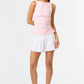 Knit Boatneck Tank with Side Ruched Detailing