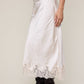 Satin Mono Tone Elastic Waist Lace Midi Skirt