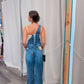 Medium Wash 90's Denim Twill Overalls