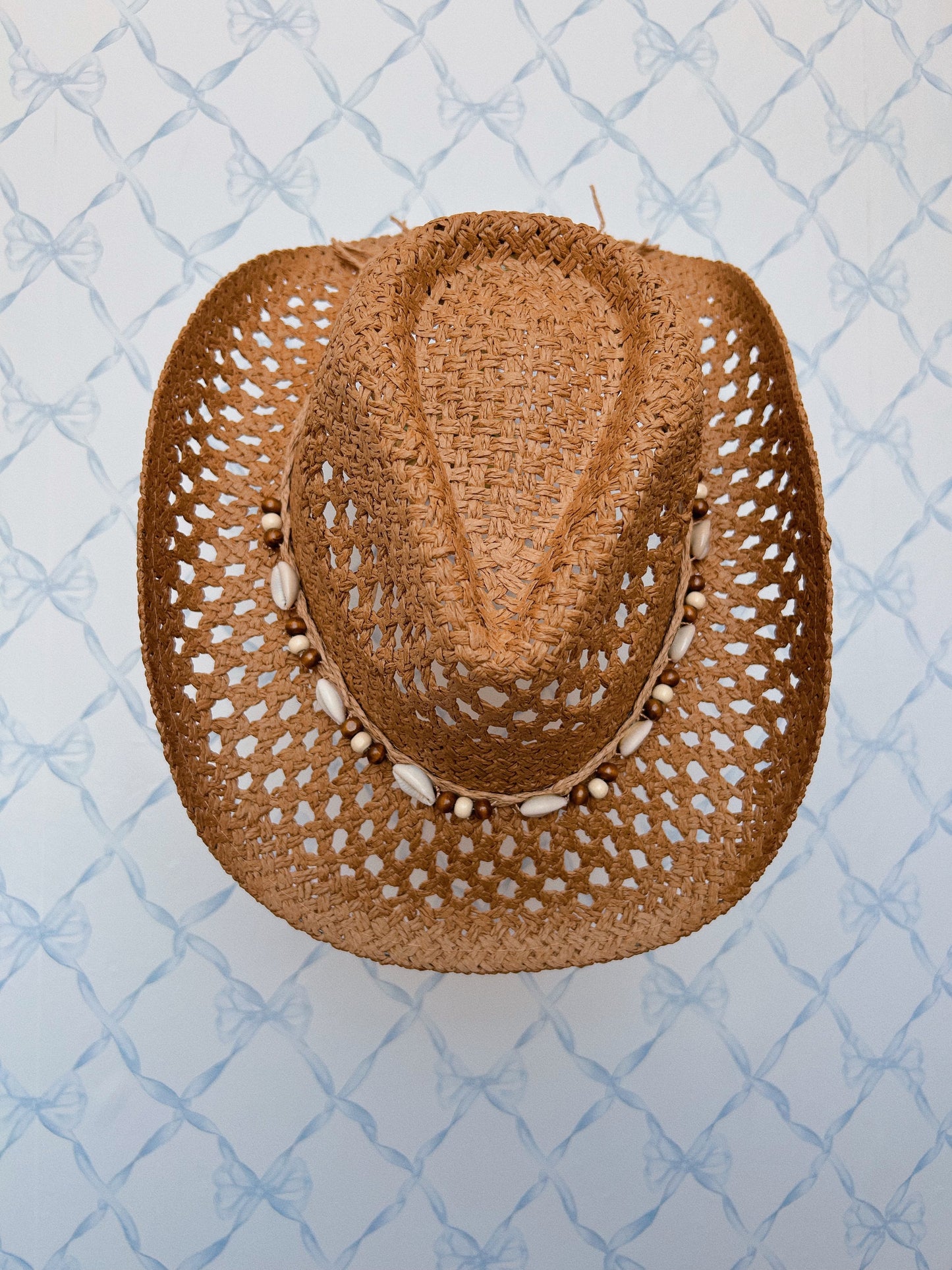 Seashell Cowgirl Hat-Tan