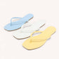 Solid Color Square Toe Thong Sandal