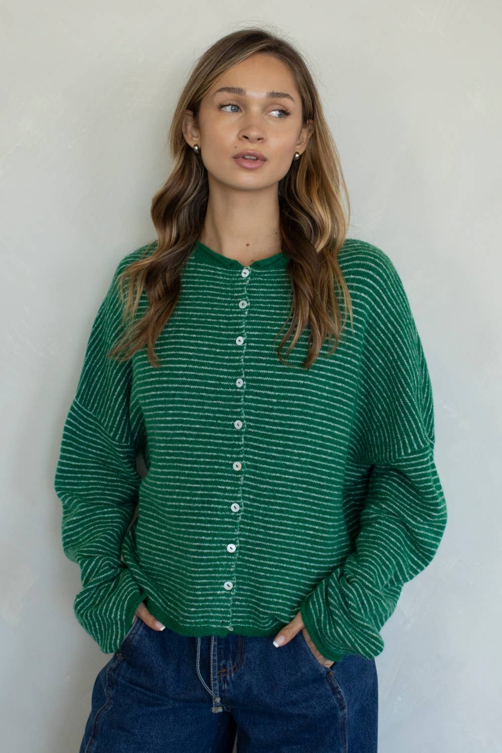 Piper Cardigan - Pin Striped
