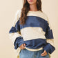 Contrast Panel Long Sleeve Slouchy