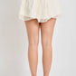 Lace Drawstring Mini Skirt