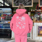 Hibiscus Pink Tropical Embroider Hoodie