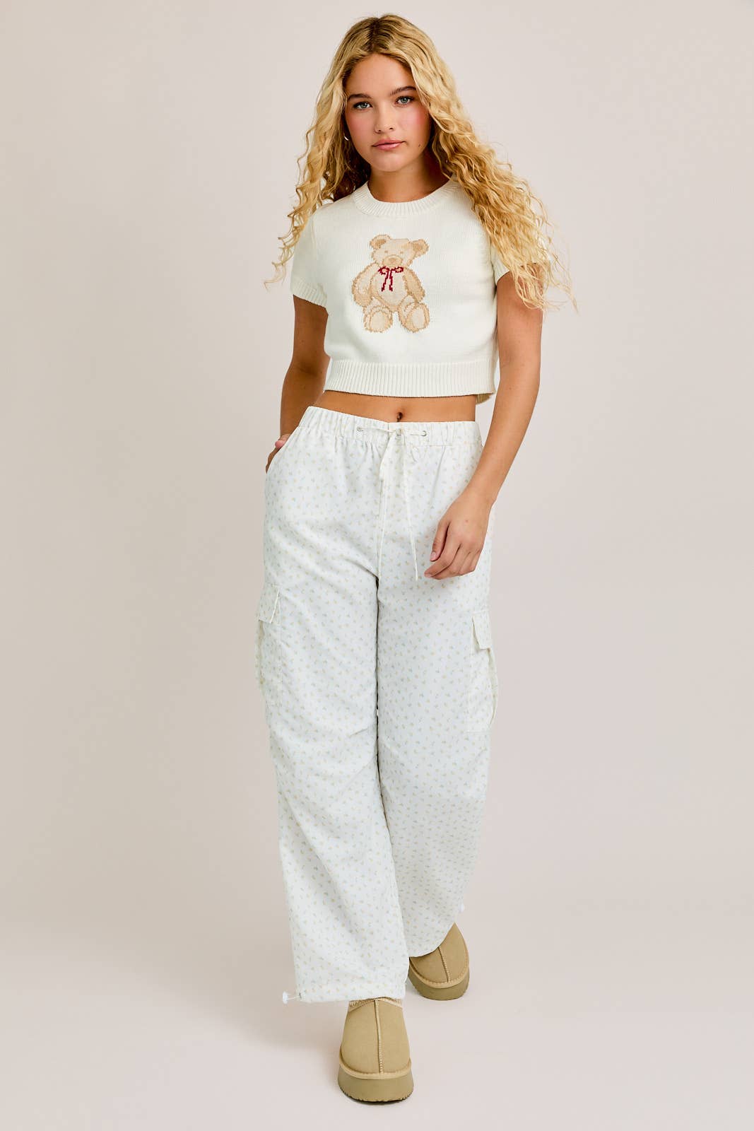 Short Sleeve Teddy Bear Top