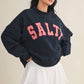 Salty Oversized Mock Neck Sweatshirt