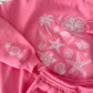 Hibiscus Pink Tropical Embroider Sweatshirt