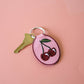 Cherry Embroidered Keychain