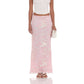Sequin Floral Mesh Maxi Skirt in Pink